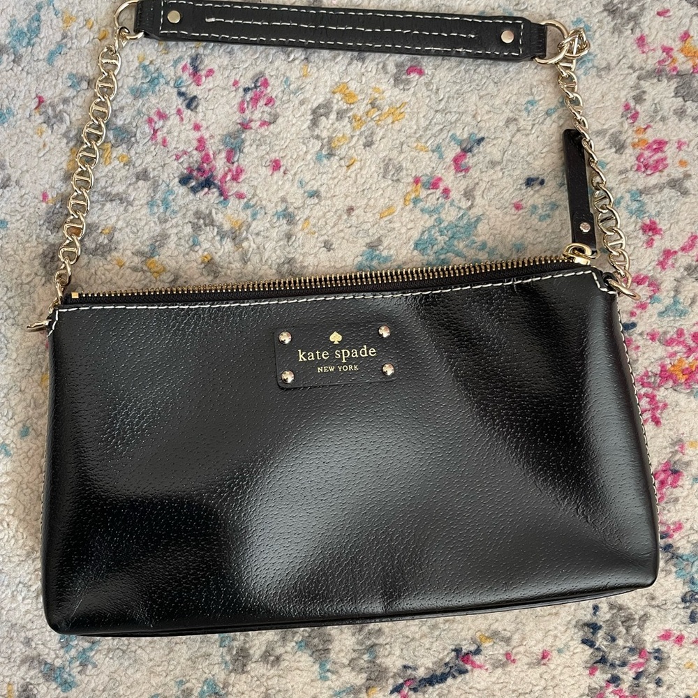 Kate Spade Black Leather Chain Shoulder Bag